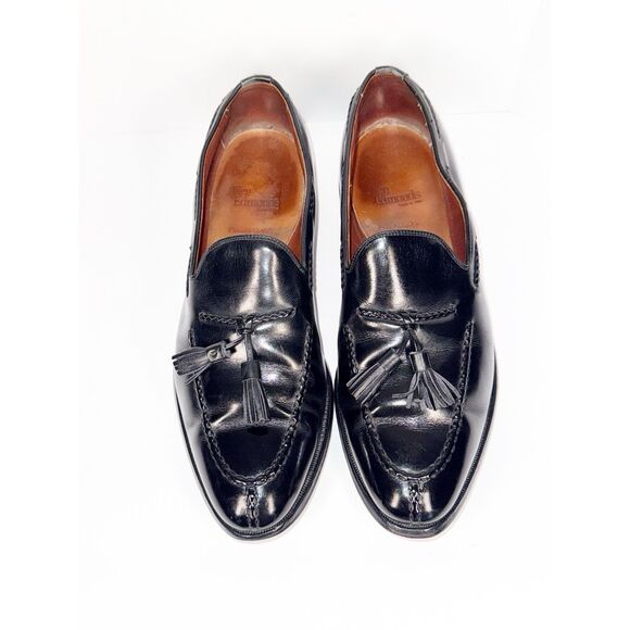 Allen Edmonds Black Leather Pembrooke Loafer Tassel Classic Dress Shoes 11 D - Picture 3 of 16